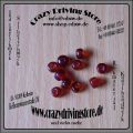 Glasperlen , Crowbeads , Farbe: weinrot , Größe: 1/0